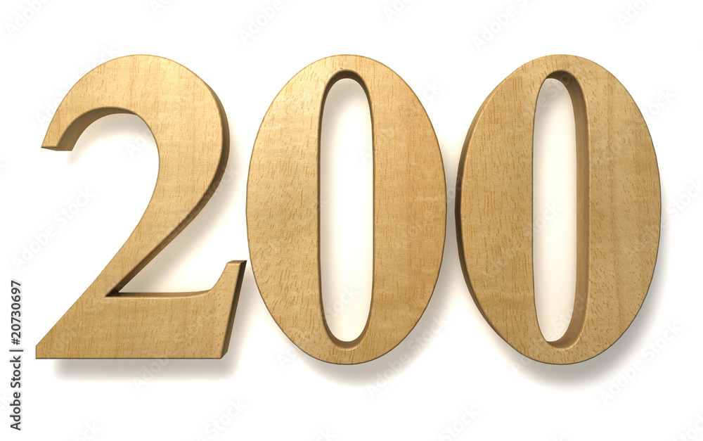 200 wooden celebration anniversary birthday Stock Illustration Adobe
