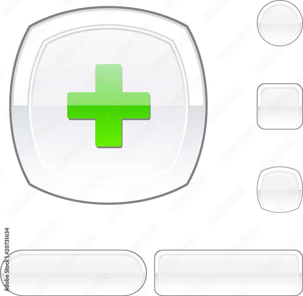 Obraz premium Switzerland white button.