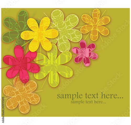 Spring flowers with text