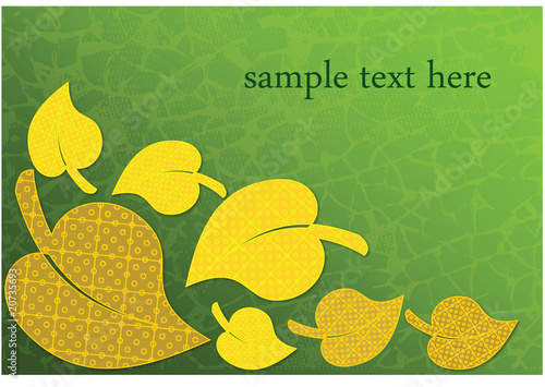Yellow leafs vector