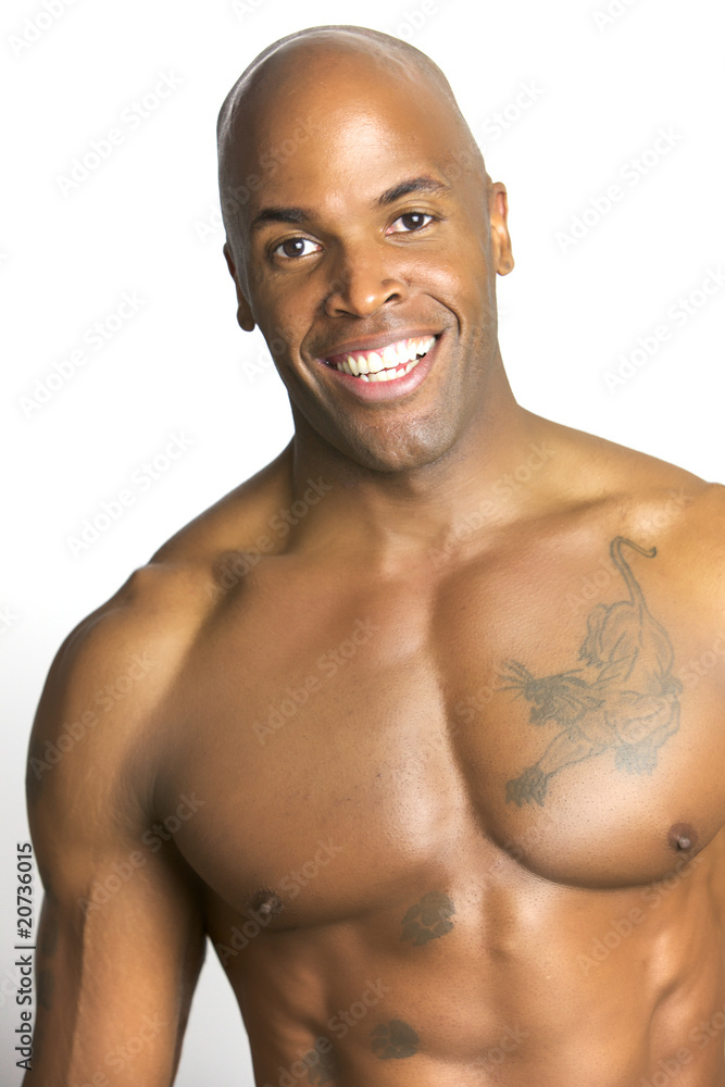Young Attractive African American Man Isolated on White Young Attractive African American Man Isolated on White