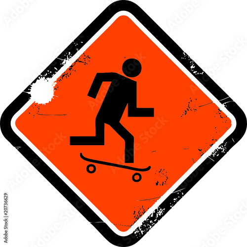 Skate Street Sign vector
