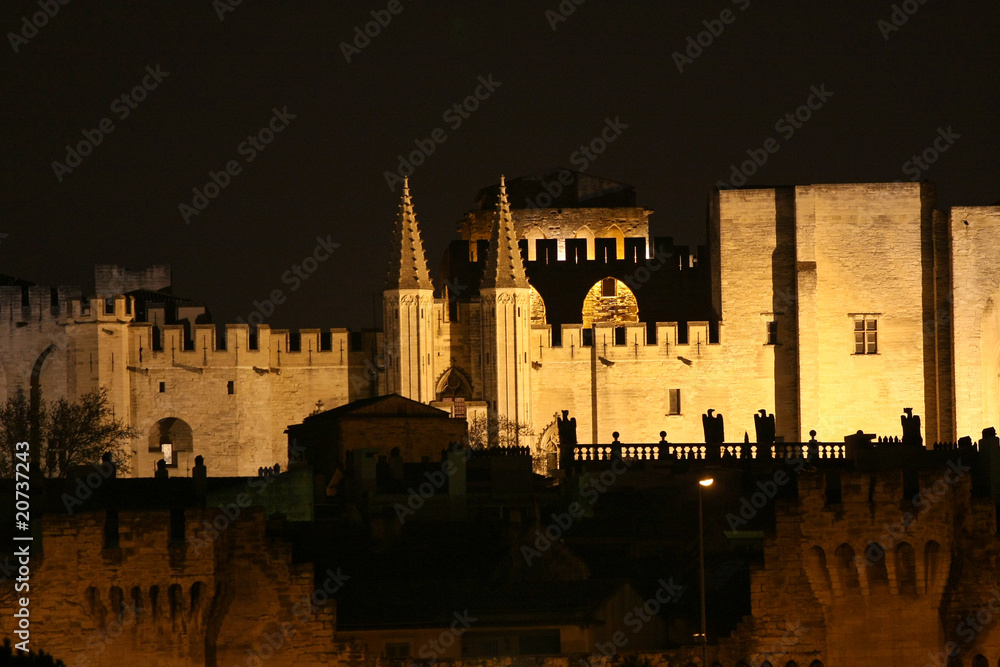 Avignon, Provence, France, at night