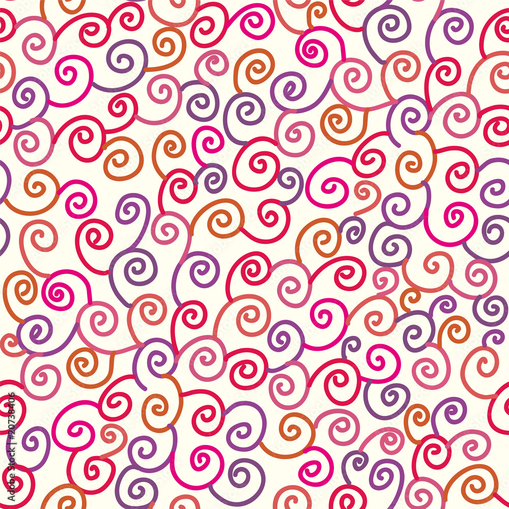 Seamless pattern with bright spirals