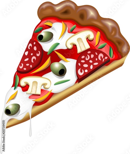 Pizza Fetta-Pizza Slice-Tranche de Pizza-Vector