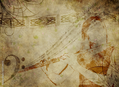 Flute music background