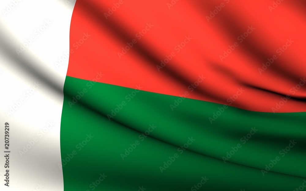 Flying Flag of Madagascar | All Countries Collection |