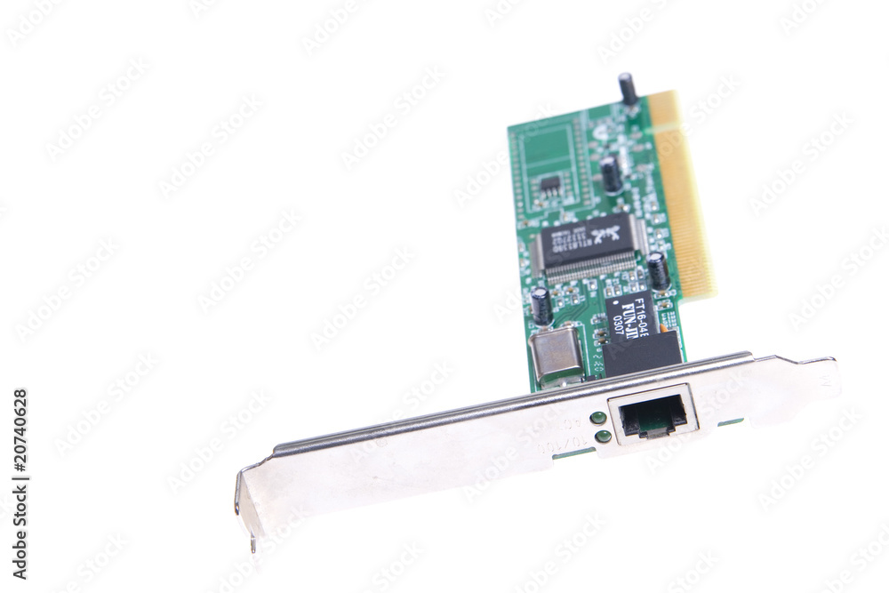 Network card isolated on white background Network card isolated on white background