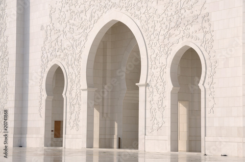 Sheikh Zayed Mosque in Abu Dhabi United Arab Emirates