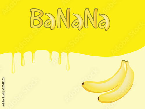Banana background vector