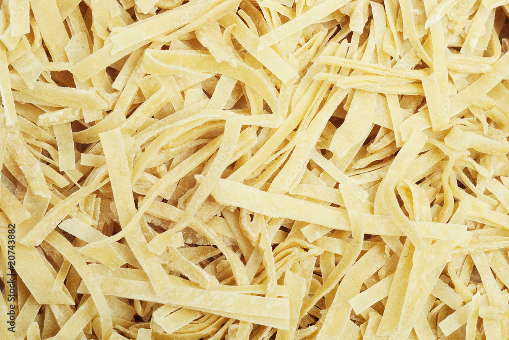 Closeup of fresh homemade pasta with selective focus Closeup of fresh homemade pasta with selective focus