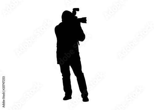 vector illustration of photographer