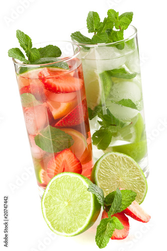 Cocktail collection: Strawberry and classic mojito #20747442