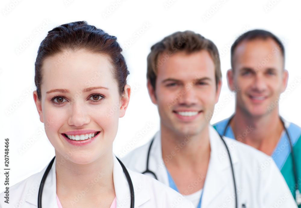 Presentation of a smiling medical team