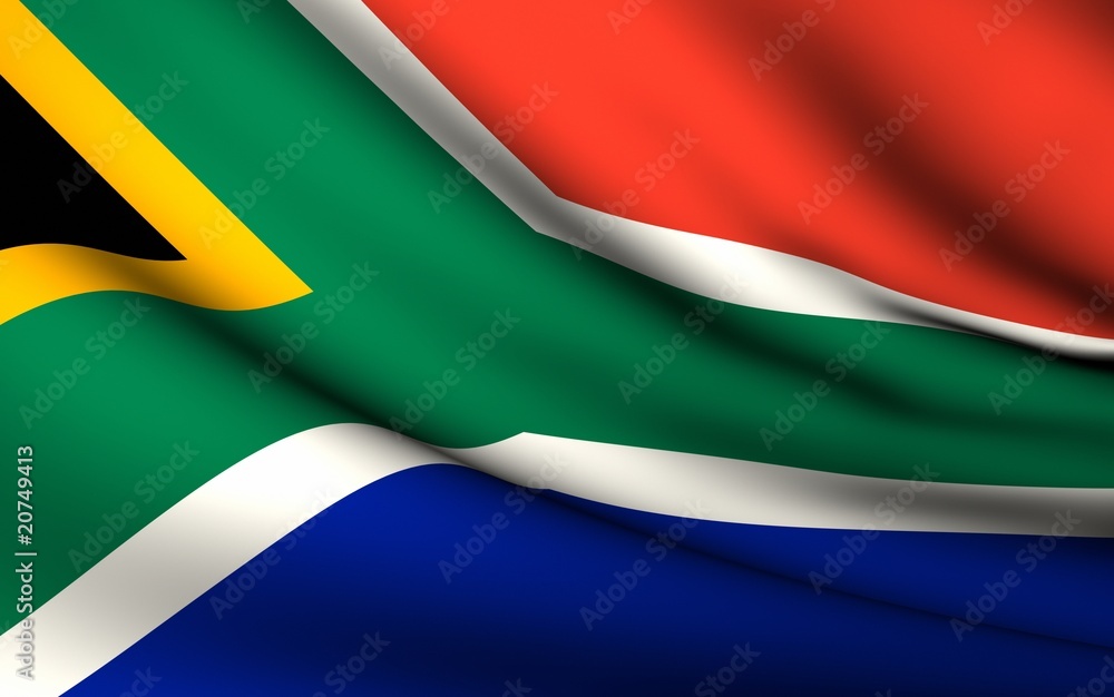 Fototapeta premium Flying Flag of South Africa | All Countries Collection |
