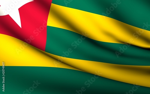 Flying Flag of Togo   All Countries Collection  