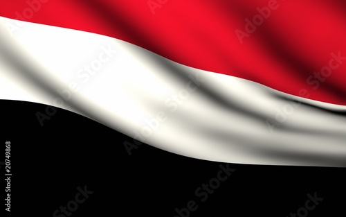 Flying Flag of Yemen   All Countries Collection  