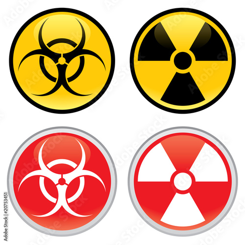 Biohazard and Radioactive Warning Signs
