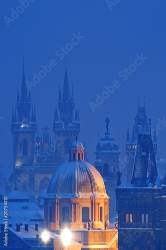 Photography prague in winter