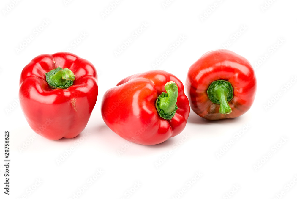 Red peppers isolated on white Red peppers isolated on white