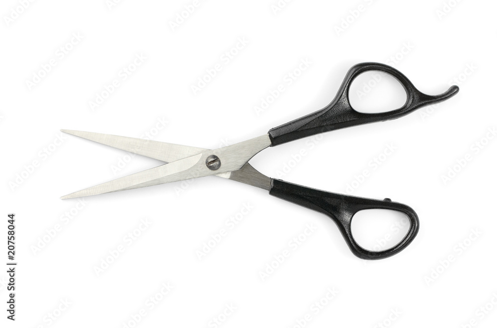 Open scissors isolated on white background with clipping path Open scissors isolated on white background with clipping path
