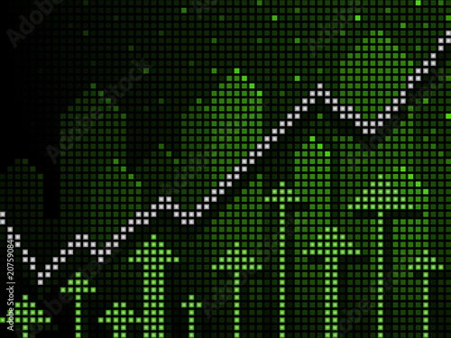 Ticker business chart up