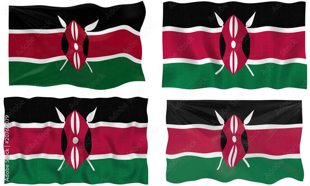 Naklejka premium Flag of Kenya