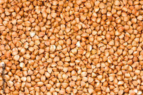 Buckwheat groats, close up, background