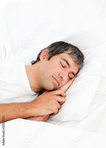 Portrait of an attractive man sleeping