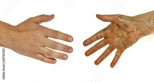 dirty hand