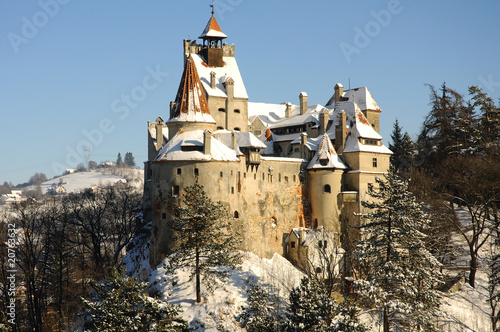 Dracula's Bran Castle viewed from the same level