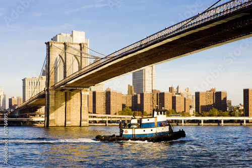 Brooklyn Bridge  Manhattan  New York City  USA