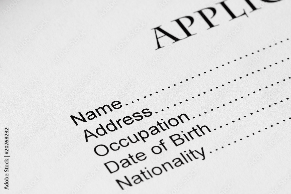 Application Form Application Form