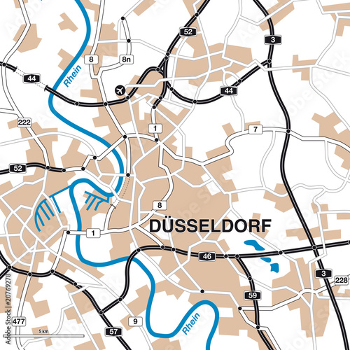 Stadtplan/Umgebungskarte Düsseldorf