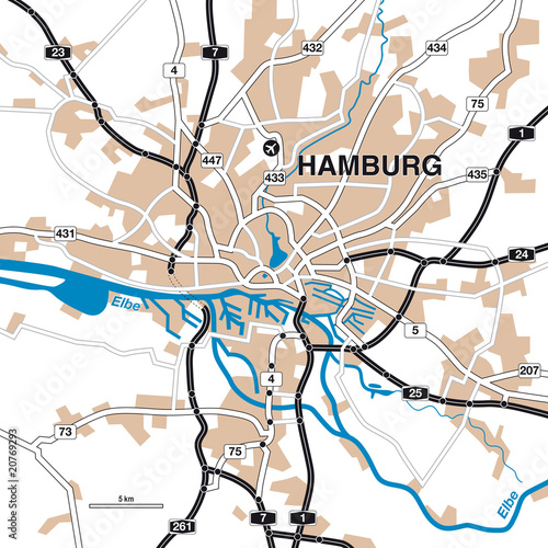 Stadtplan/Umgebungskarte Hamburg