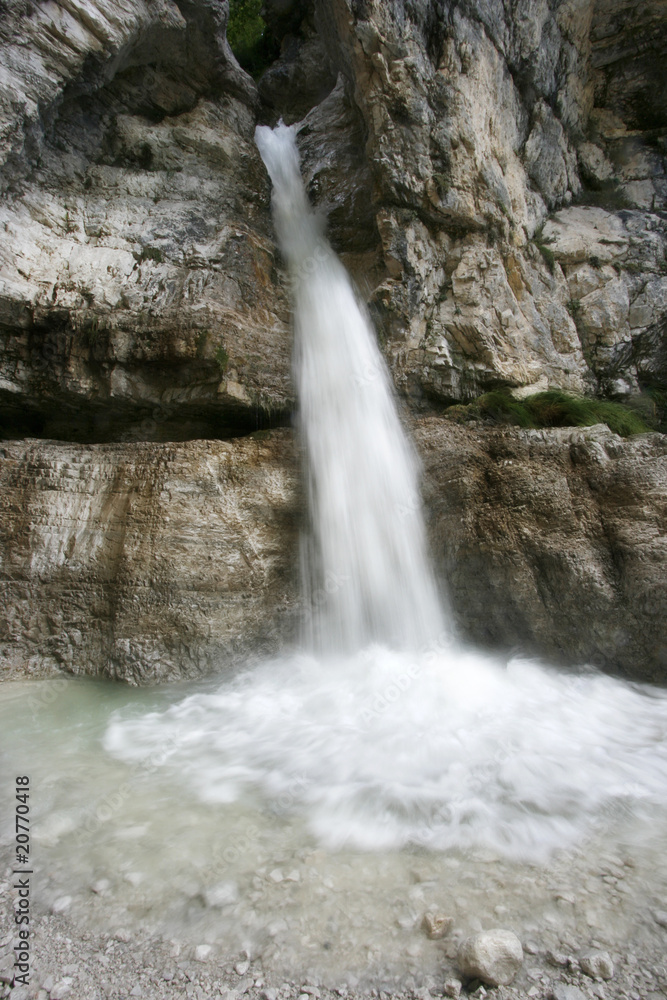 Waterfall, National Park in the Julian Alps Waterfall, National Park in the Julian Alps