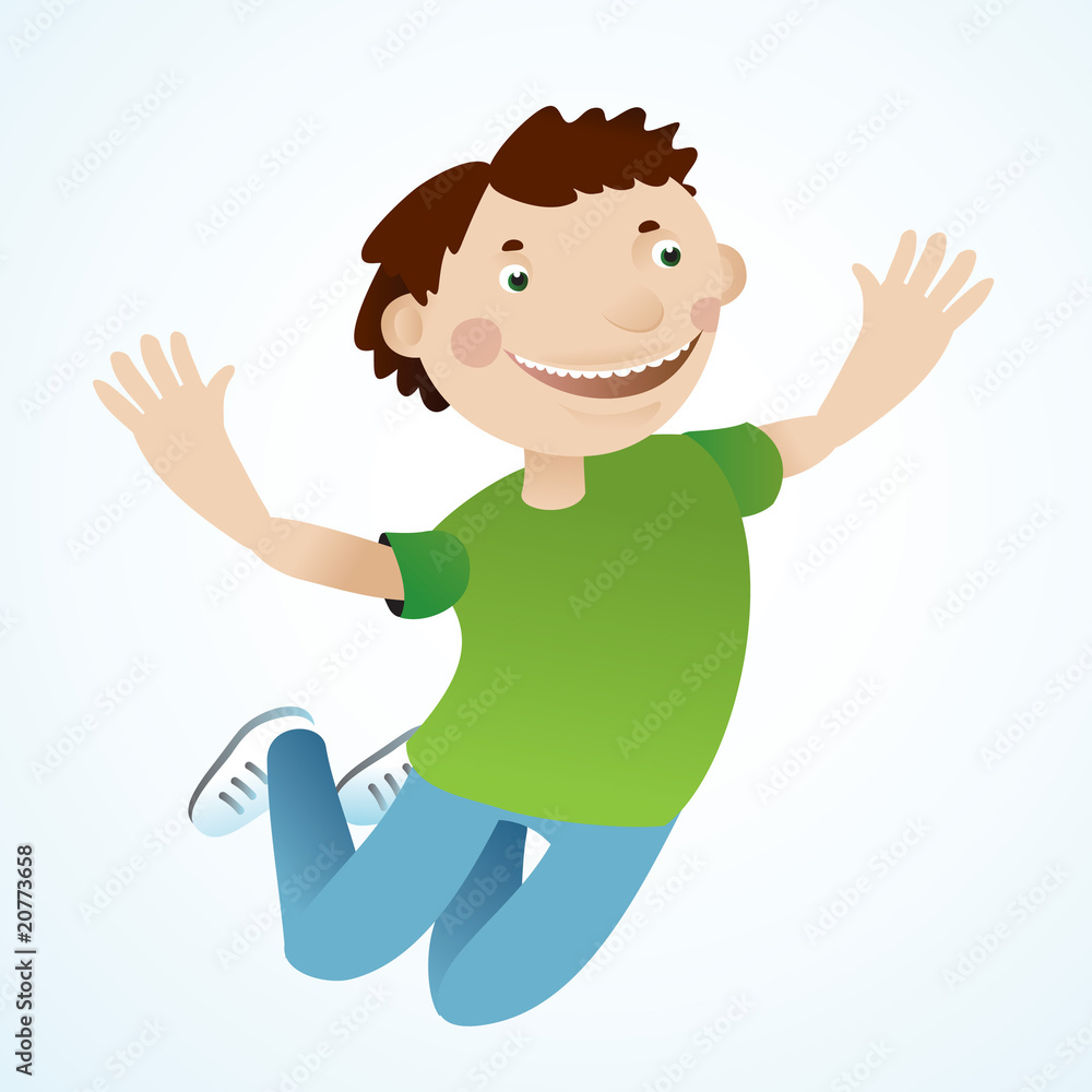 vector jumping happy man vector jumping happy man