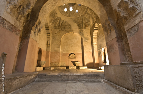 Canvas Print Bey hamam bath historic building at Thessaloniki city in Greece