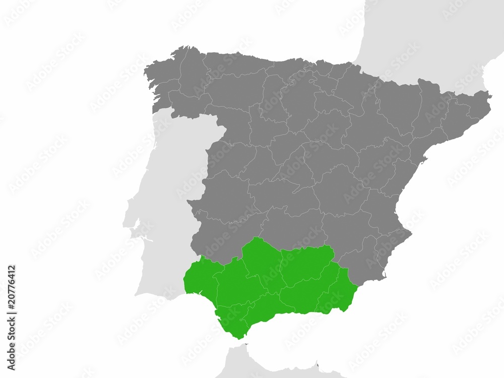 Andalucia con todo el mapa de españa