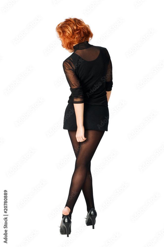 Fototapeta premium Young woman on white background