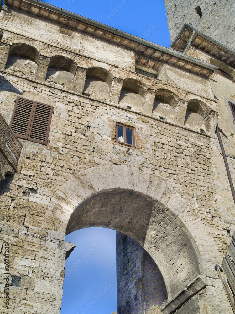 San Gimigniano, ciudad medieval de la Toscana, Italia