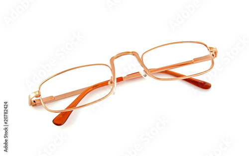 eyeglasses over white