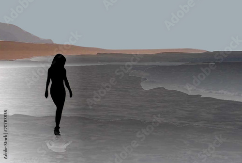 woman on the beach
