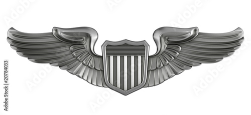 3d render pilot badge