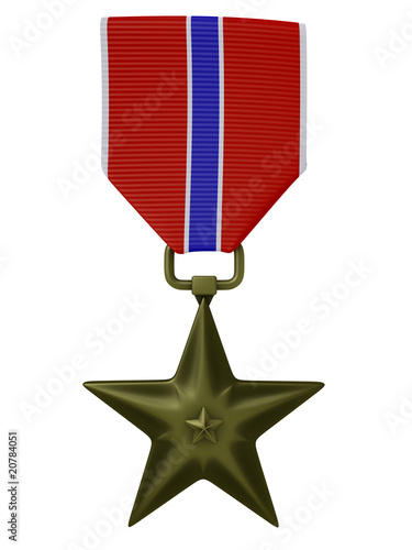 3d render US Bronze star medal