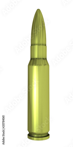 3d render Nato 7.62 mm cartridge