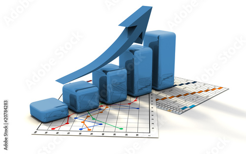 business graph 3d