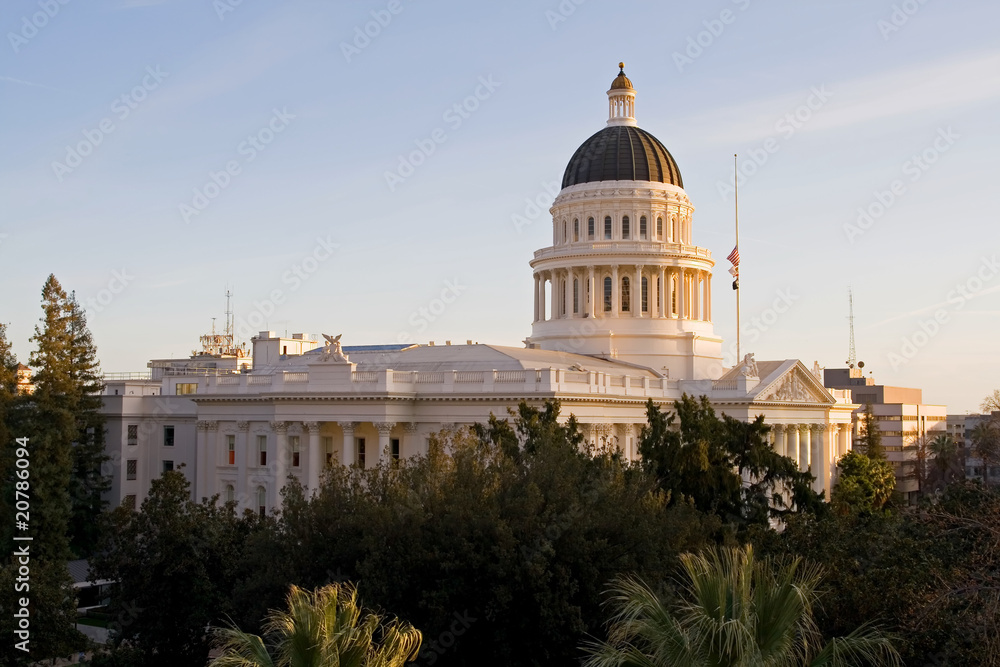 California State Capitol at sunset