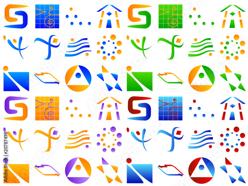Various Abstract Vector Logo Icon Design Elements