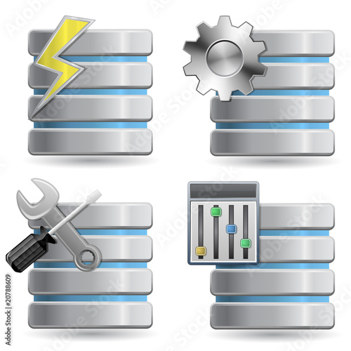 Database - Web Hosting Icons
